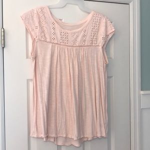 Target brand lace detail tee
